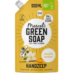 Marcel’s Green Soap Handzeep Vanille & Amber Navulling (500 ml)