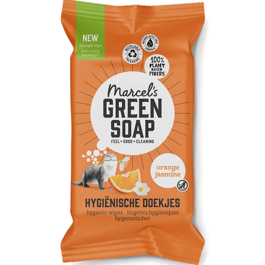Marcel’s Green Soap Hygiënische Schoonmaakdoekjes Sinaasappel & Jasmijn (60 stuks)