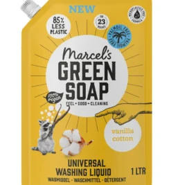 Marcel’s Green Soap Wasmiddel Universeel Vanille & Katoen Navulling (1000 ml)