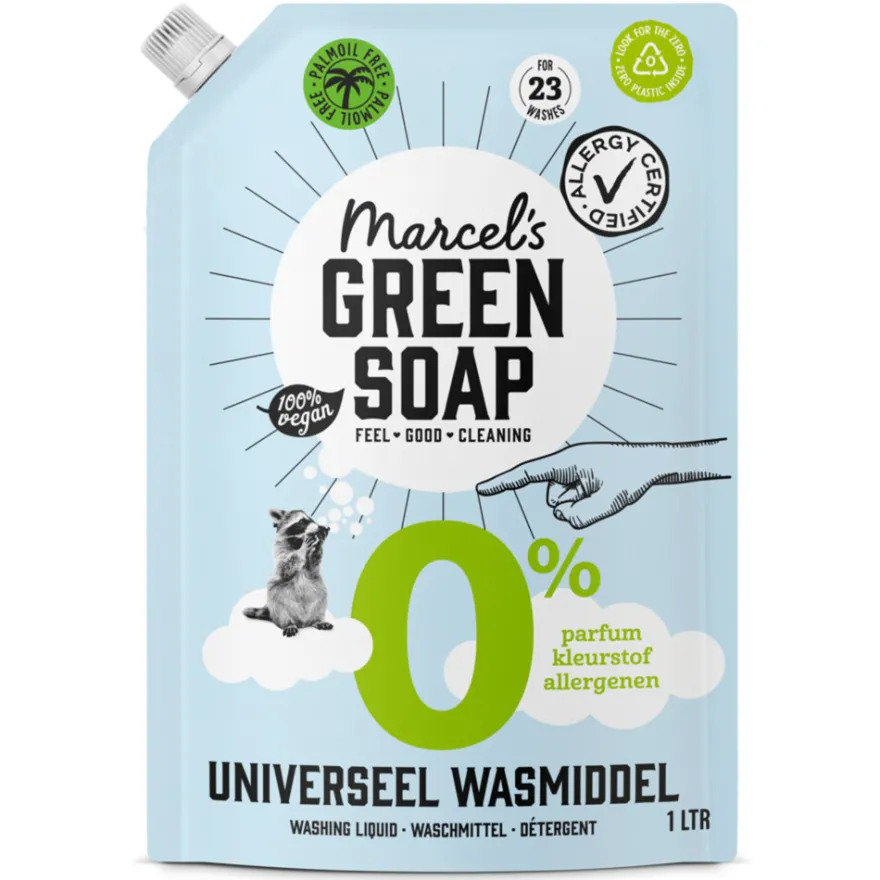 Marcel’s Green Soap Wasmiddel Universeel 0% Navulling (1000 ml)