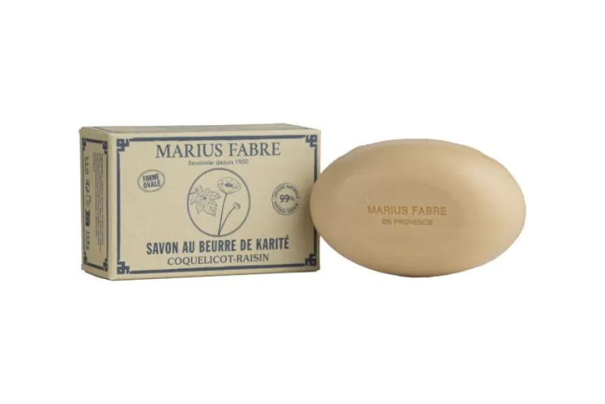 Marius Fabre Zeep Ovaal Papaver Druif (150 gr)