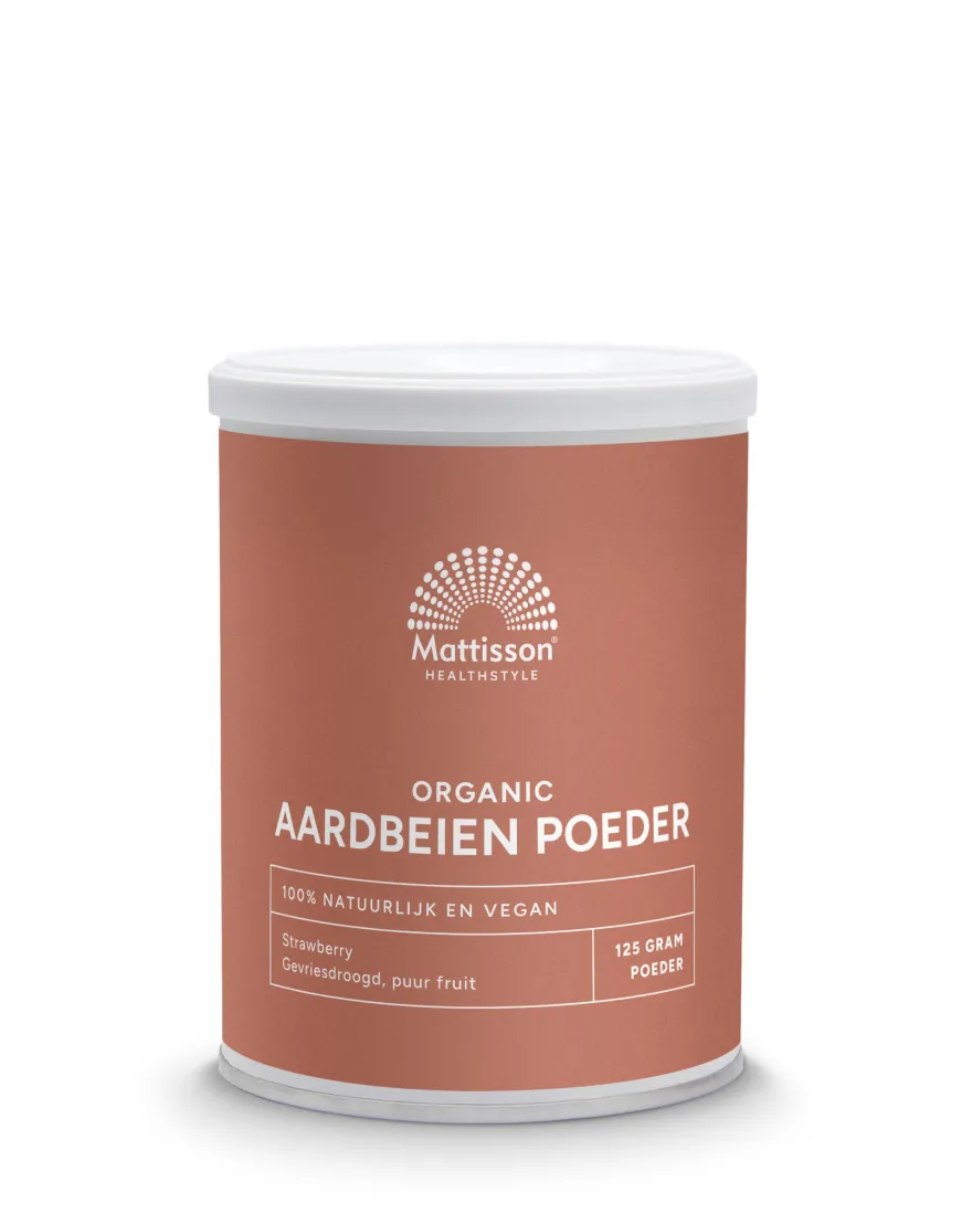 Mattisson Biologische Aardbeien Poeder Gevriesdroogd (125 gr)