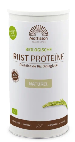 Mattisson Rijst Proteine Naturel Vegan 80% Bio (500 gr)