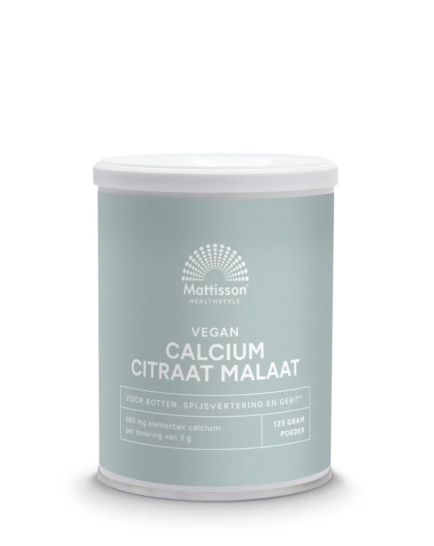 Mattisson Vegan Calcium Citraat Malaat Poeder (125 gr)