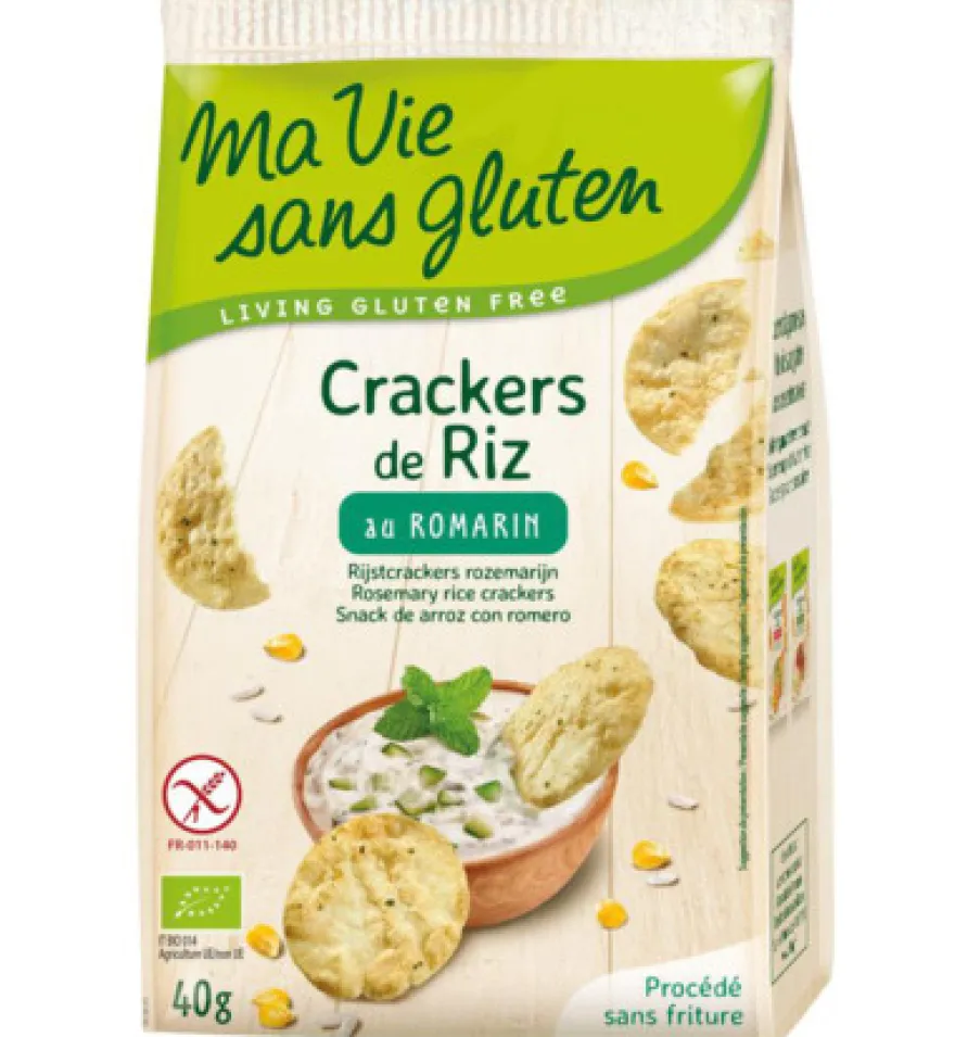 Ma Vie Sans Gluten Rijstcrackers Rozemarijn Glutenvrij Bio (40 gr)