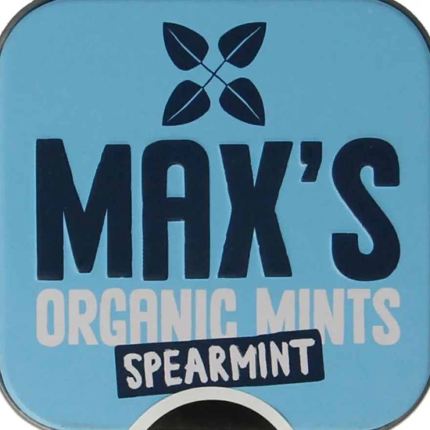 Max Mints Spearmint Blikje Vierkant Bio (35 gr)