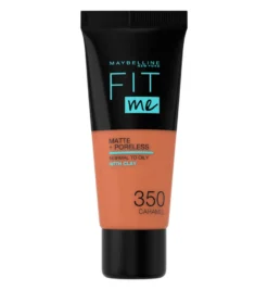 Maybelline New York Fit Me matte & poreless foundation 350 caramel (1 stuk)