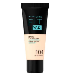 Maybelline New York Fit Me matte & poreless foundation 104 soft ivory (1 stuk)
