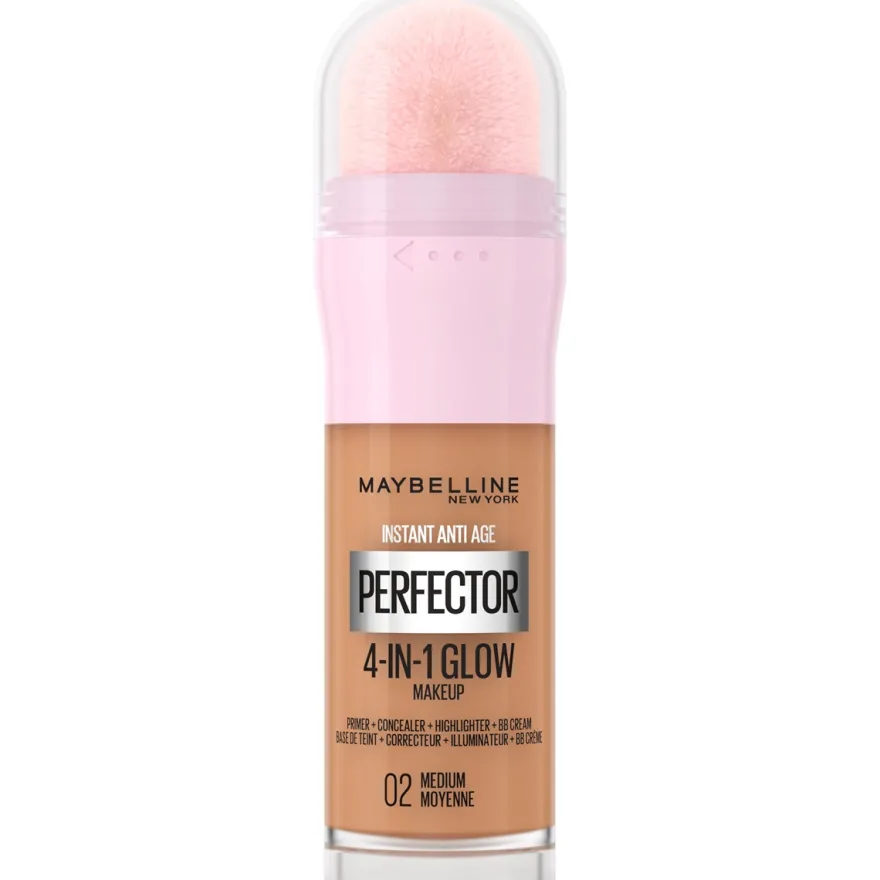 Maybelline New York Foundation Perfector 4-In-1 Glow 02 Medium (1 stuk)