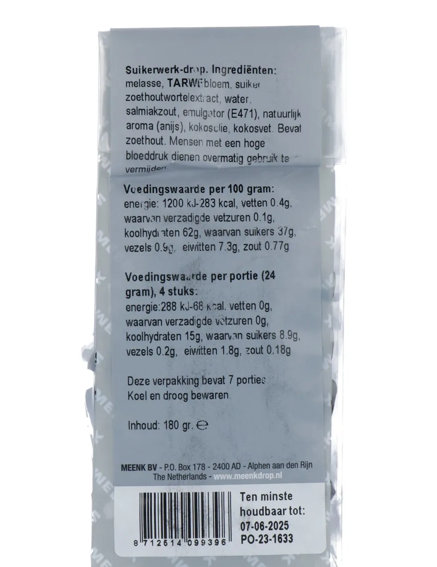 Meenk Lekker Zoet (180 gr)