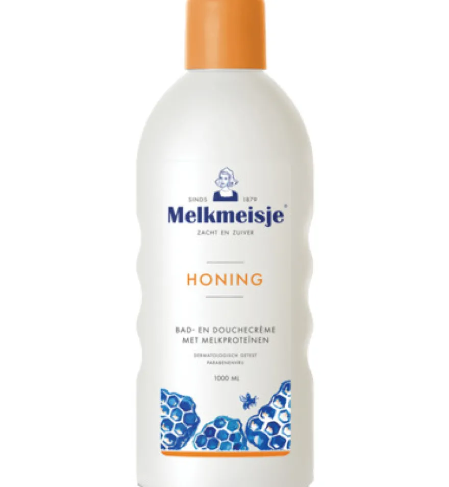 Melkmeisje Bad en douche honing (1000 ml)
