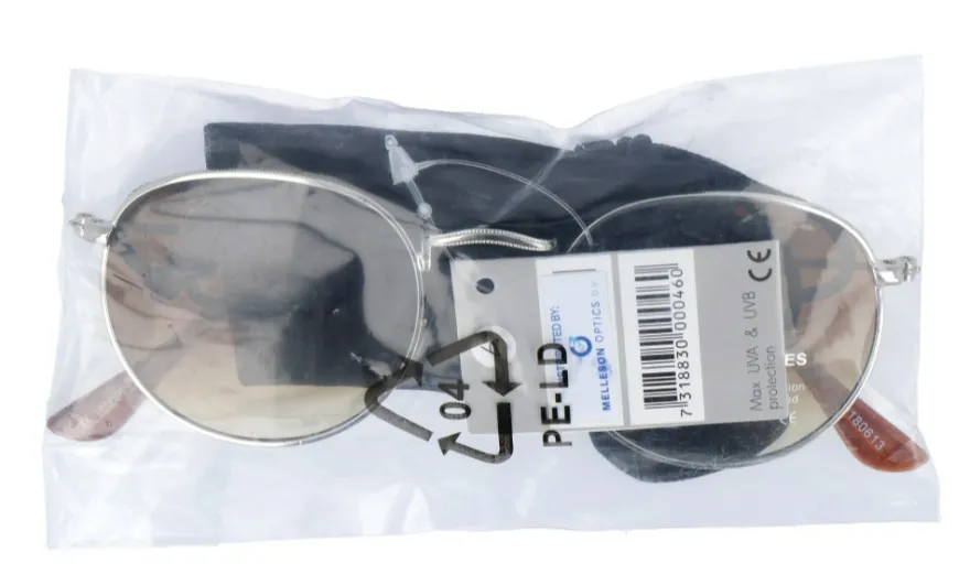 Melleson Optics Melleson Zonnebril rond Zilver (1 stuk)