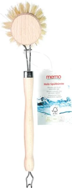 Memo Afwasborstel Hout (1 stuks)
