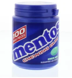 Mentos Gum breeze mint (100 stuks)