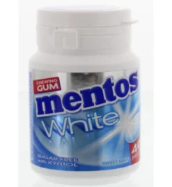 Mentos Gum sweetmint white pot (40 stuks)