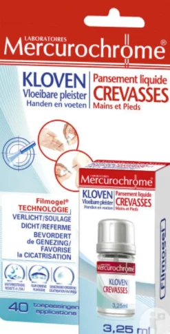 Mercurochrome Mercuro Vloeibare Pleister Kloven 3,25ml (3,25 ml)