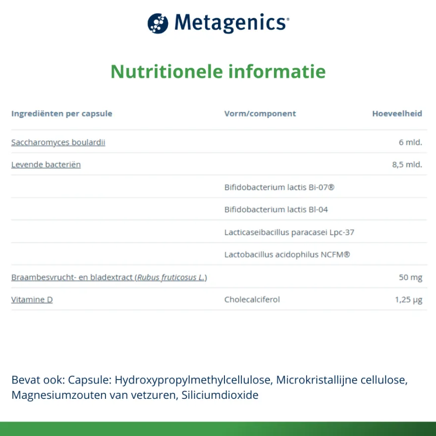 Metagenics Bactiol Duo Nf (60 capsules)