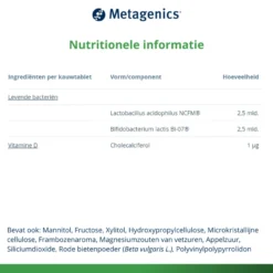 Metagenics Bactiol Junior Chew (30 kauwtabletten)