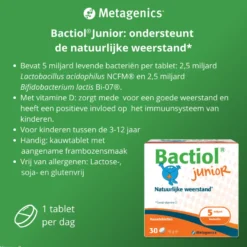 Metagenics Bactiol Junior Chew (30 kauwtabletten)