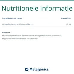 Metagenics Ginkgo Biloba (90 tabletten)