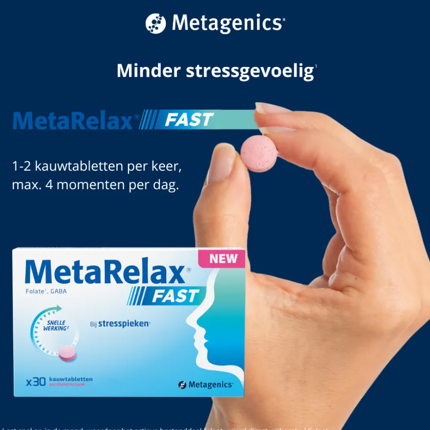 Metagenics Metarelax Fast Kauwtabletten (30 kauwtabletten)