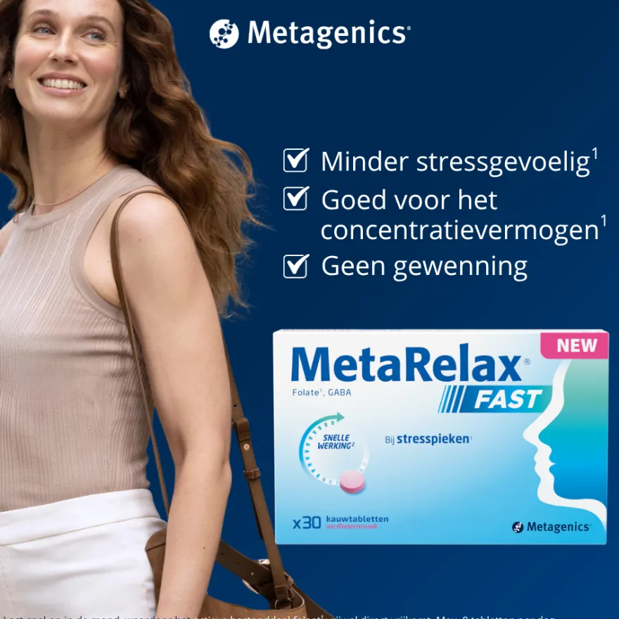 Metagenics Metarelax Fast Kauwtabletten (30 kauwtabletten)