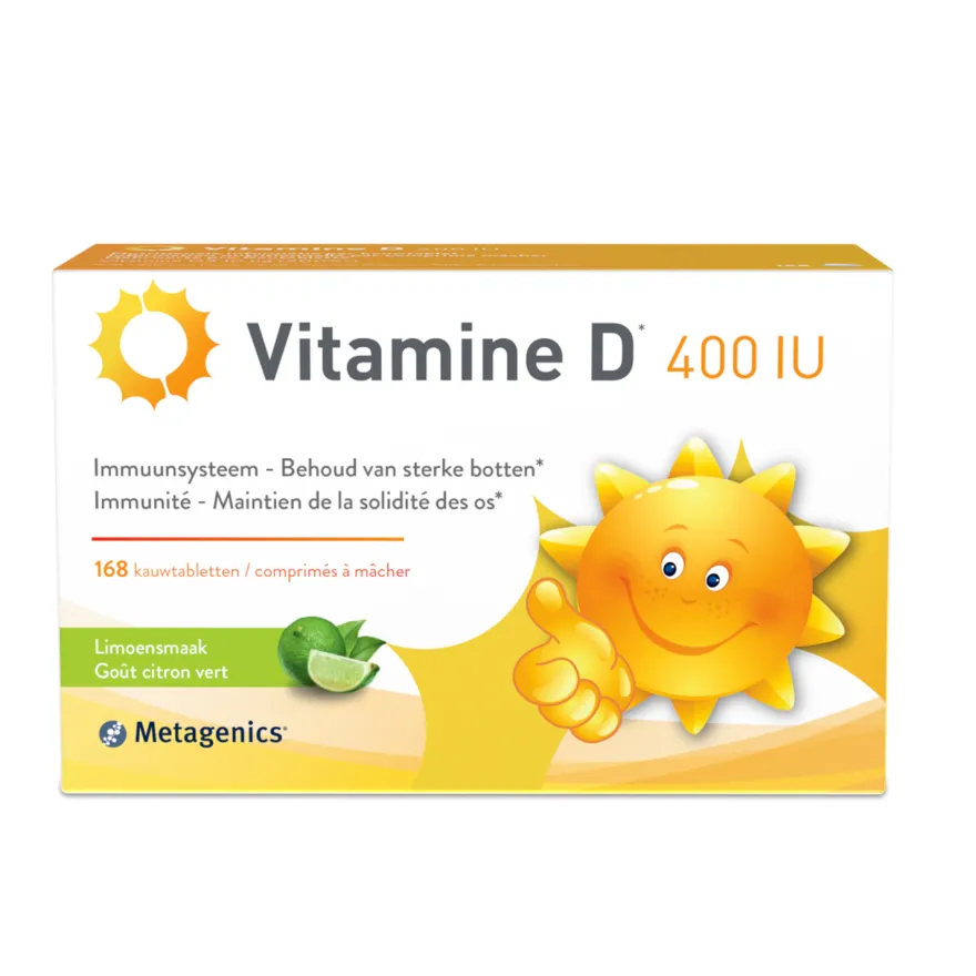 Metagenics Vitamine D 400Iu Limoen (84 kauwtabletten)