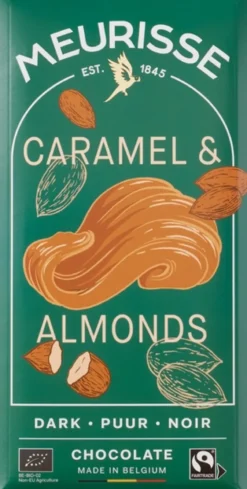 Meurisse Chocoladereep Caramel Almonds (100 gr)