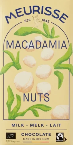 Meurisse Chocoladereep Macadamia Nuts (100 gr)