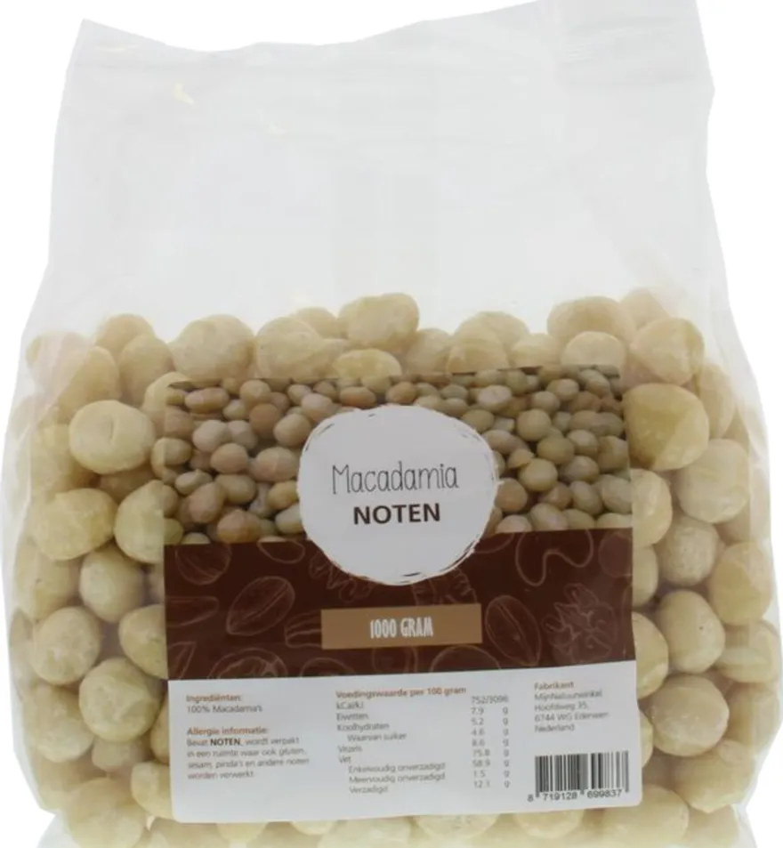 Mijnnatuurwinkel Macadamia Noten (1000 gr)