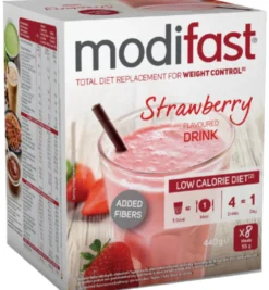 Modifast Intensive Milkshake Aardbei 8 Zakjes (440 gr)