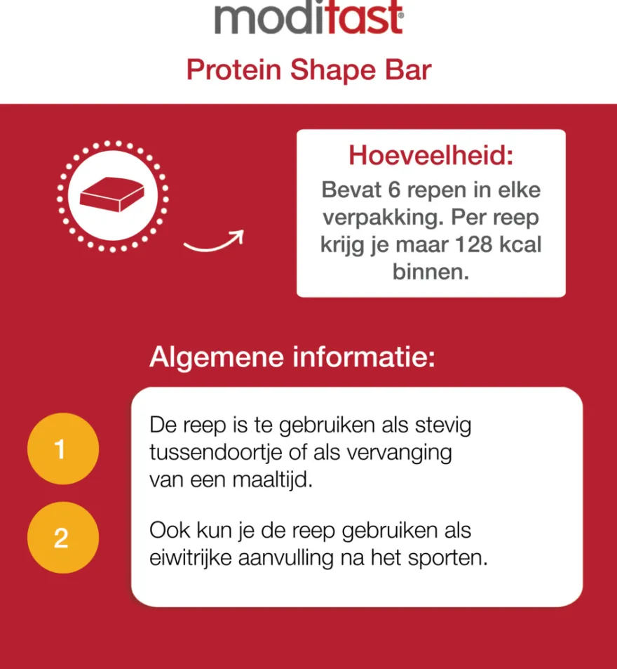 Modifast Protein Shape Reep Chocolade (162 gr)
