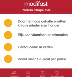 Modifast Protein Shape Reep Chocolade/Pistache (162 gr)