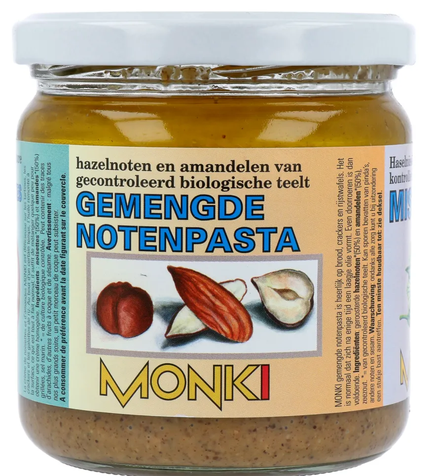 Monki Gemengde notenpasta met zout eko bio (330 gr)