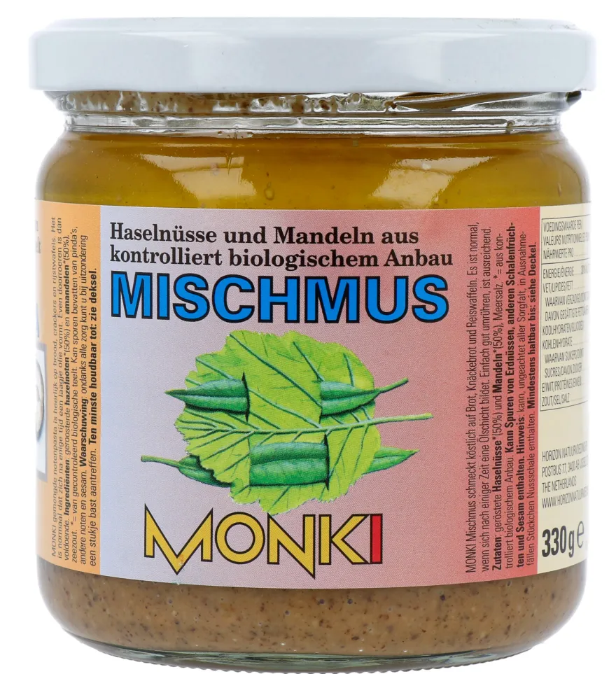 Monki Gemengde notenpasta met zout eko bio (330 gr)