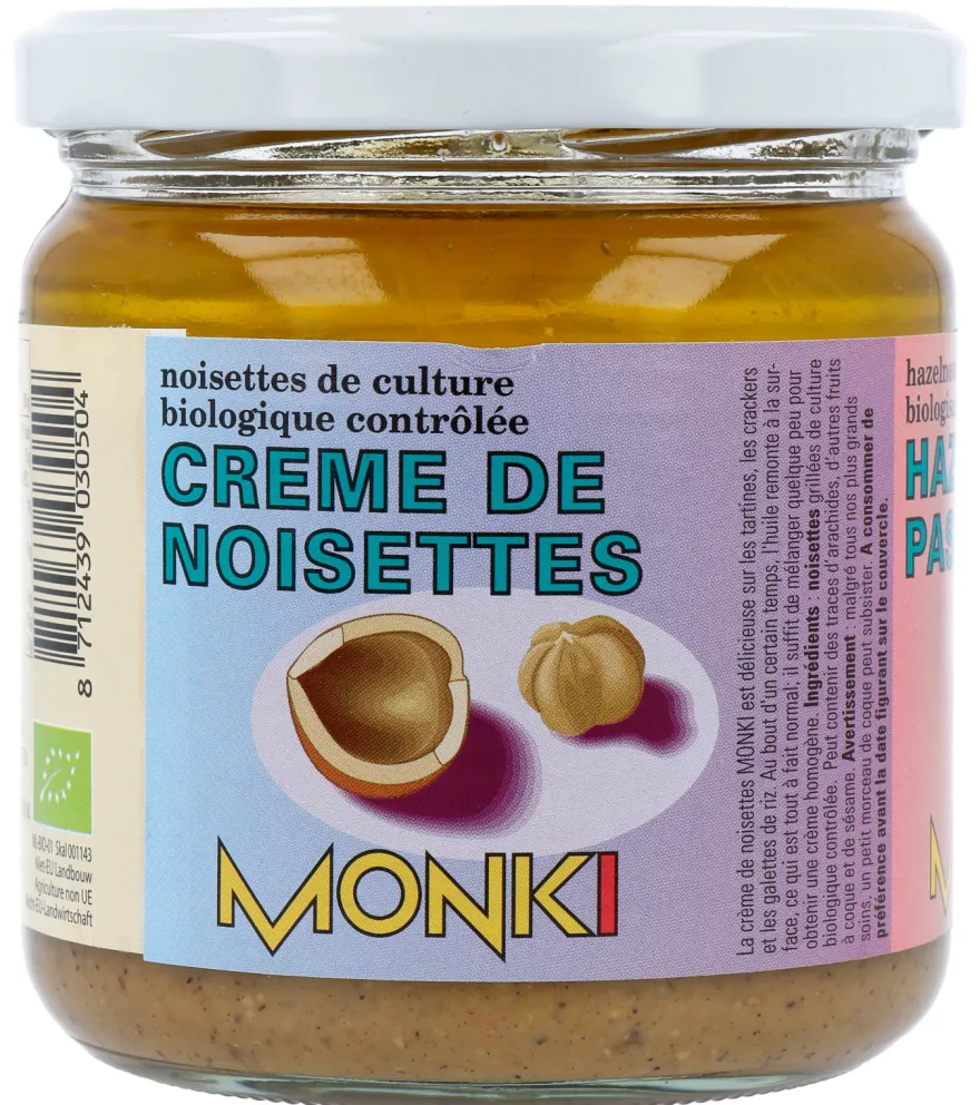 Monki Hazelnootpasta eko bio (330 gr)