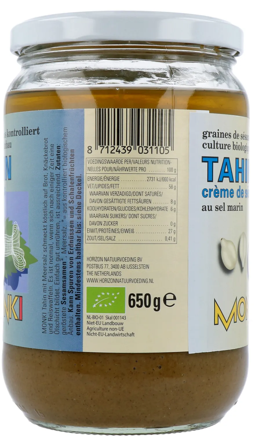Monki Tahin met zout eko bio (650 gr)