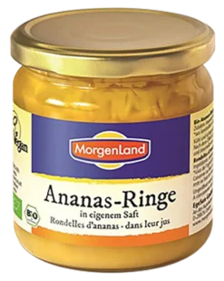 Morgenland Ananas Schijven in Eigen Sap Bio (388 ml)