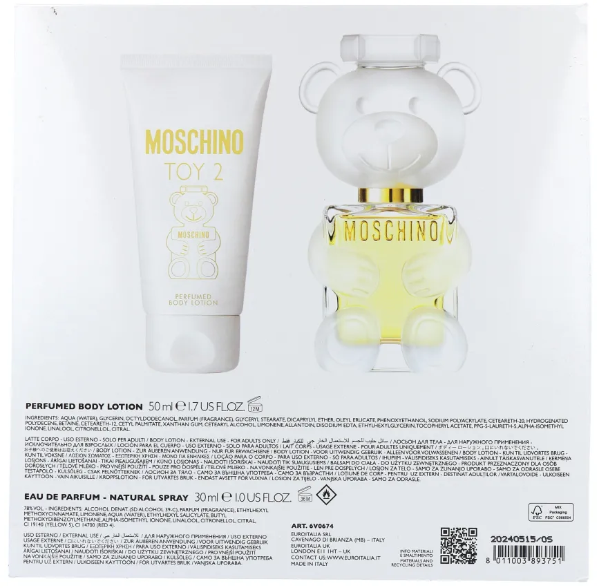 Moschino Toy 2 Giftset Bodylotion 50ml & Eau de Parfum 30ml (1 stuk)