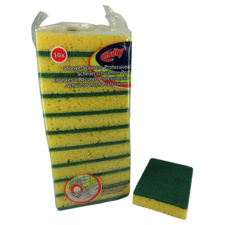 Multy Professional Schuurspons Gekleurd (10 stuks)