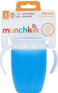 Munchkin Miracle 360° Oefenbeker Blauw (207 ml)