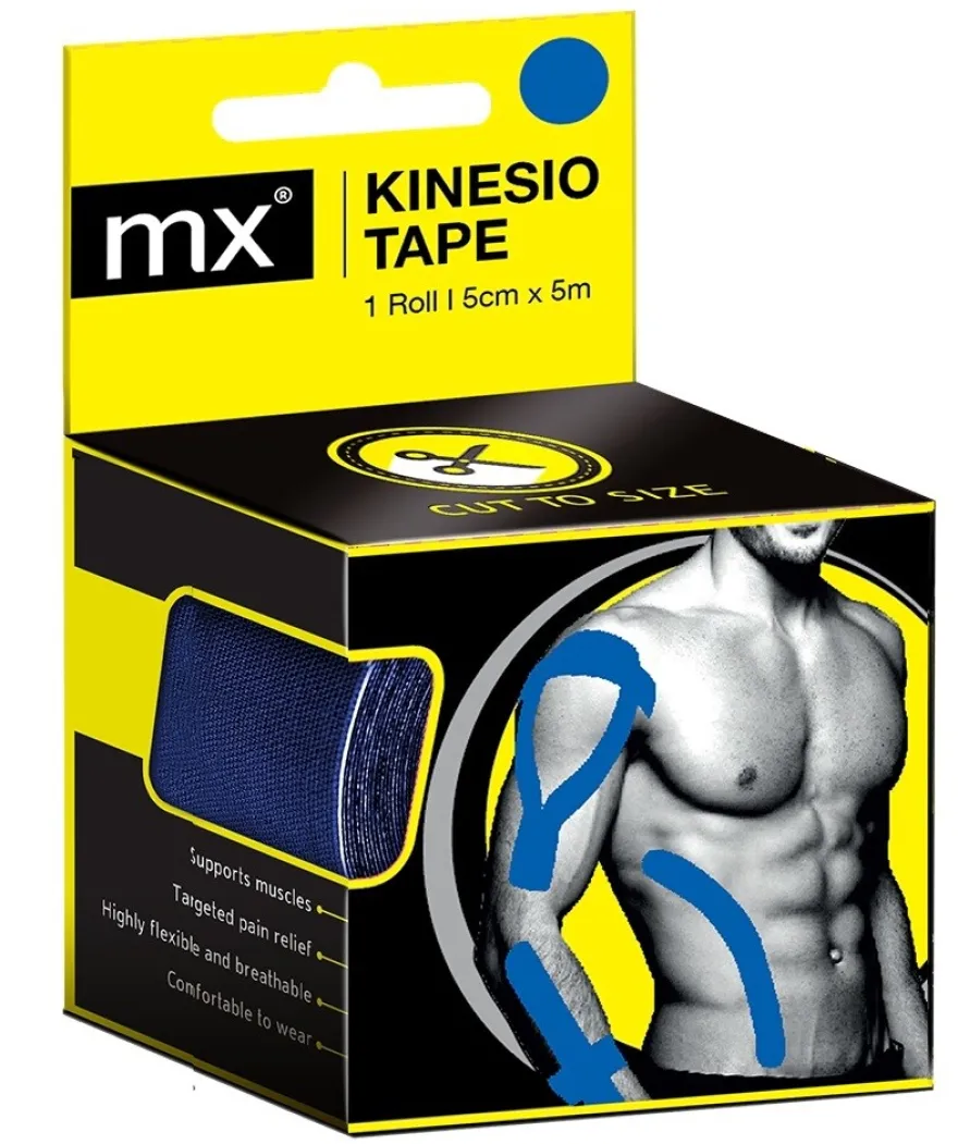 Mx Health Kinesio Tape Blue 5cmx5m (1 stuk)