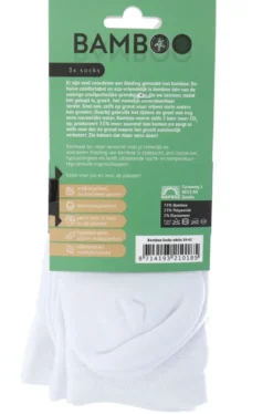 Naproz Bamboo Airco Sokken Wit 3-pack 39-42 (3 paar)