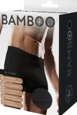 Naproz Bamboo Men’s Original Boxer Zwart 2-pack L (2 paar)