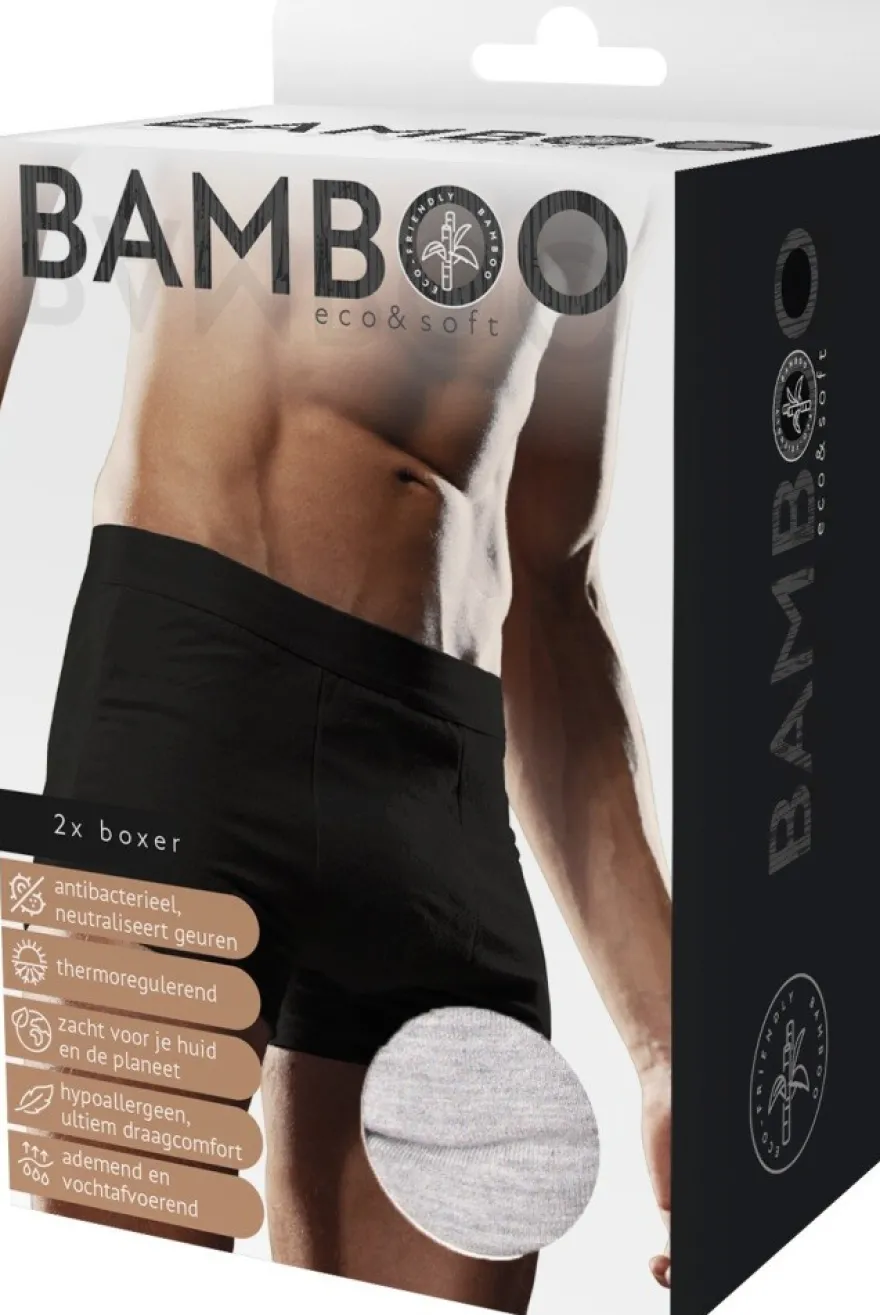 Naproz Bamboo Men’s Original Boxer Grijs 2-pack M (2 paar)