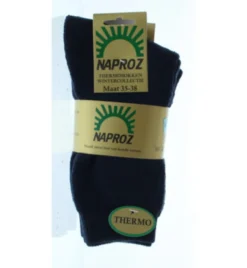 Naproz Thermo Sokken Blauw Maat 35-38 (3 Paar)