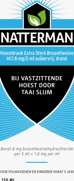 Natterman Hoestdrank extra sterk broomhexine HCl 8mg/5ml (150 ml)