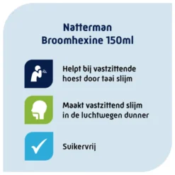 Natterman Hoestdrank extra sterk broomhexine HCl 8mg/5ml (150 ml)