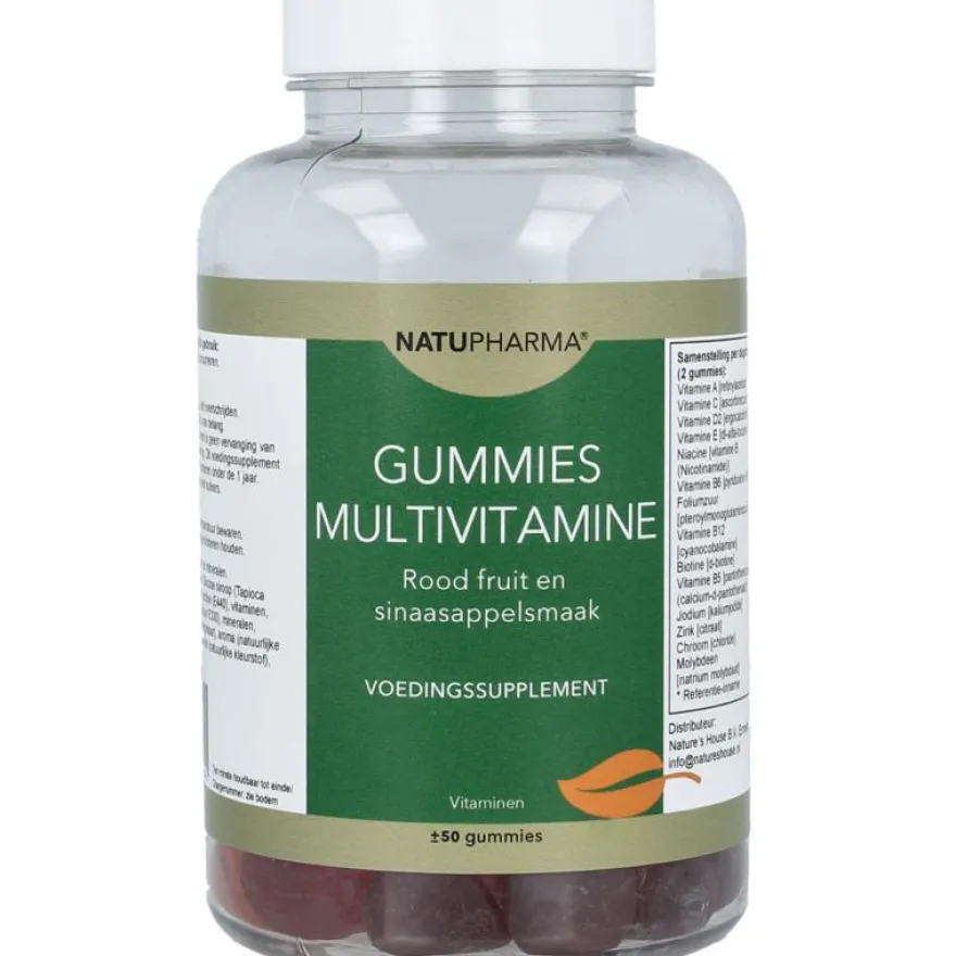 Natupharma Gummies Multivitaminen – roodfruit/Sinaas (50 stukls)