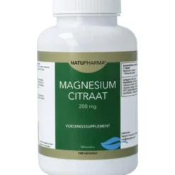 Natupharma Magnesium citraat – 200 mg (100 tabletten)